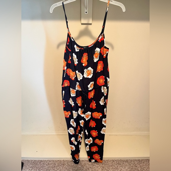 LOFT Pants - LOFT Petites Dark Floral Jumpsuit